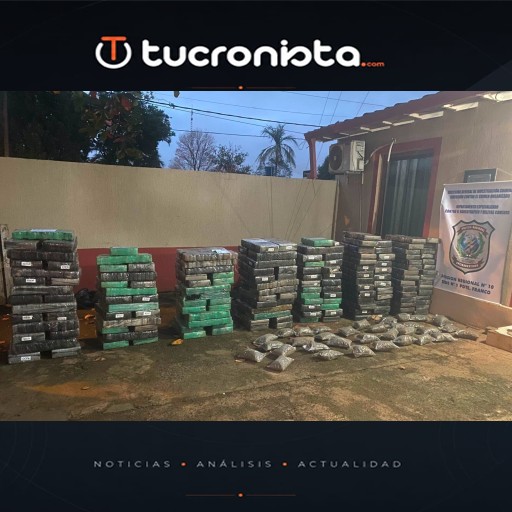 Antinarcóticos incautan toneladas de marihuana prensada en distrito de Alto Paraná